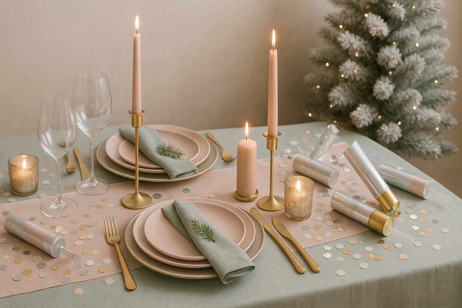 The December Color Palette Guide: Mixing Metallics, Pastels, and Holiday Shades With Confetti