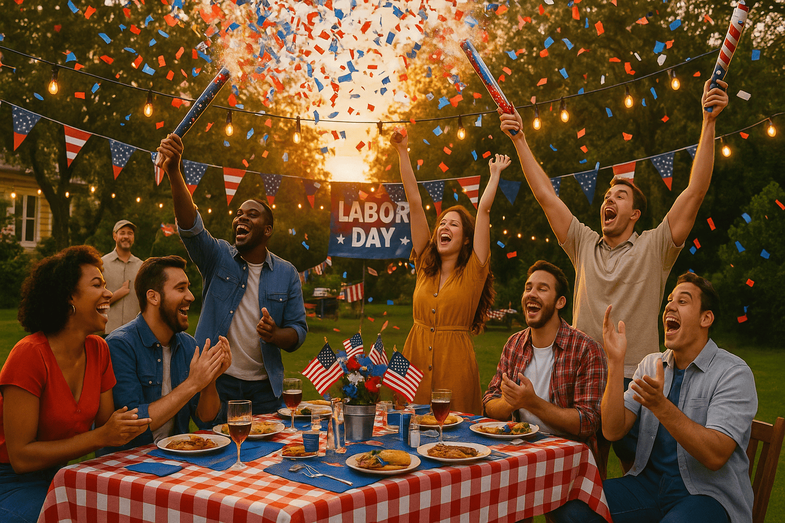 Labor Day Backyard Party Ideas: Confetti and Streamer Cannons You Can Use