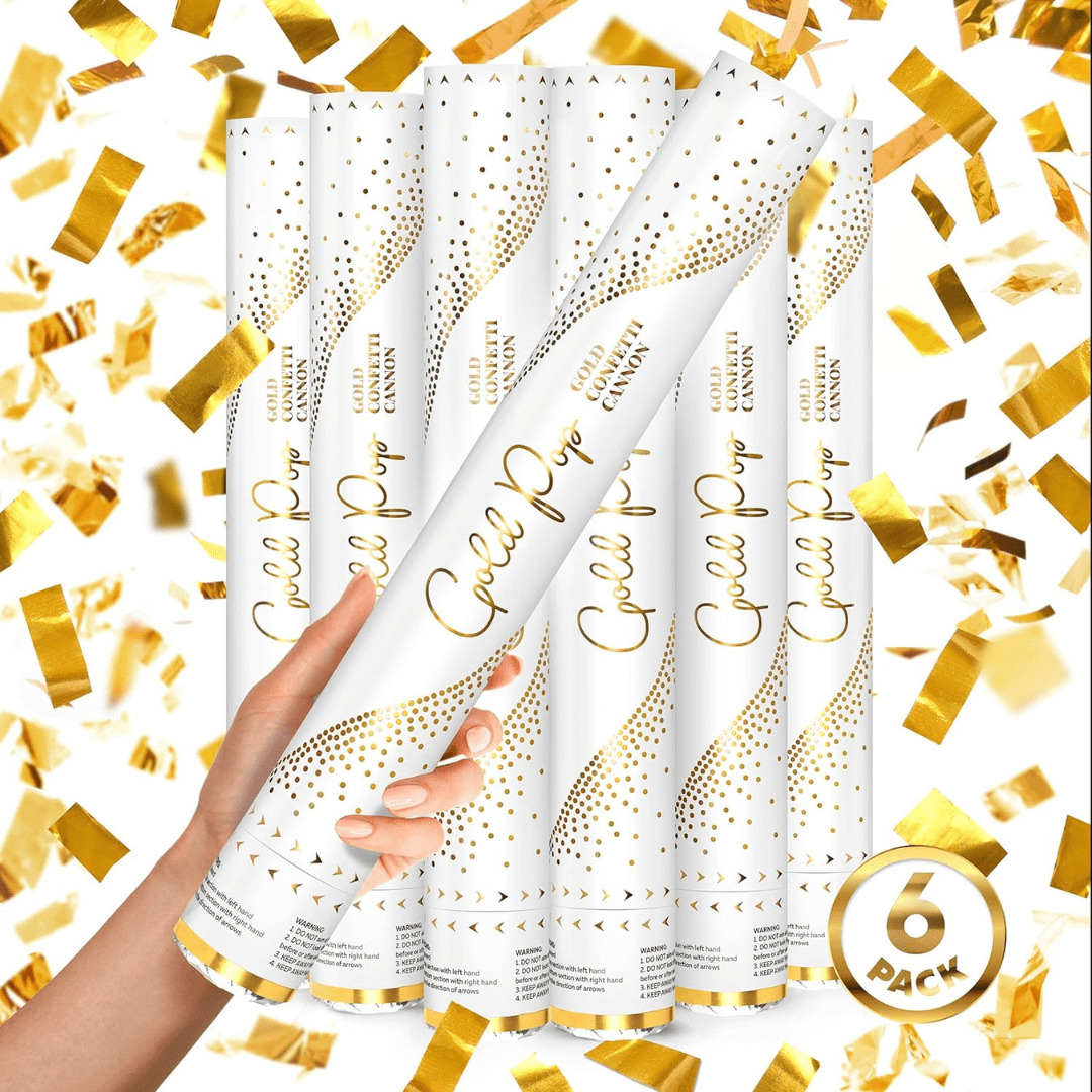 GOLD Confetti Poppers – 16″